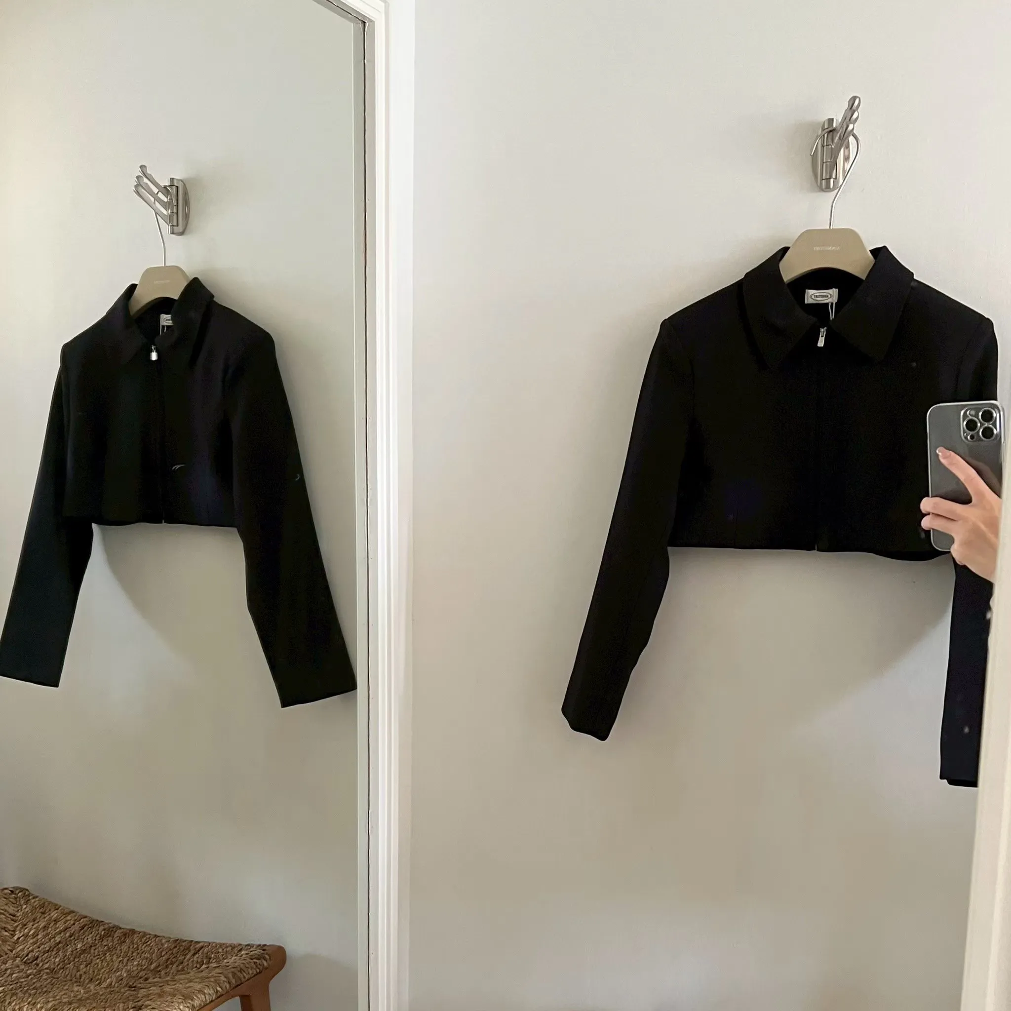 韓系俐落短板風衣外套