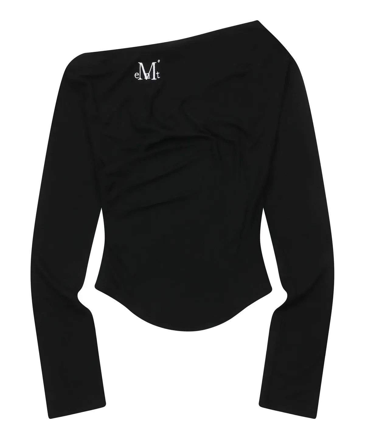 【預購】 MUCENT LIVRE OFF SHOULDER UNBALANCE LONG SLEEVE T  熱銷款側皺 一字領 斜領上衣