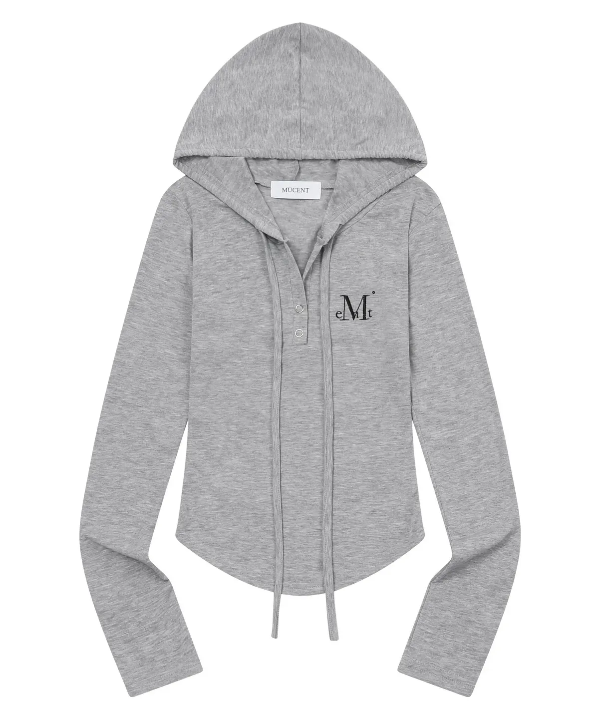 【預購】 MUCENT RUEN SIGNATURE SLIM HOOD T 半開扣 刺繡帽踢