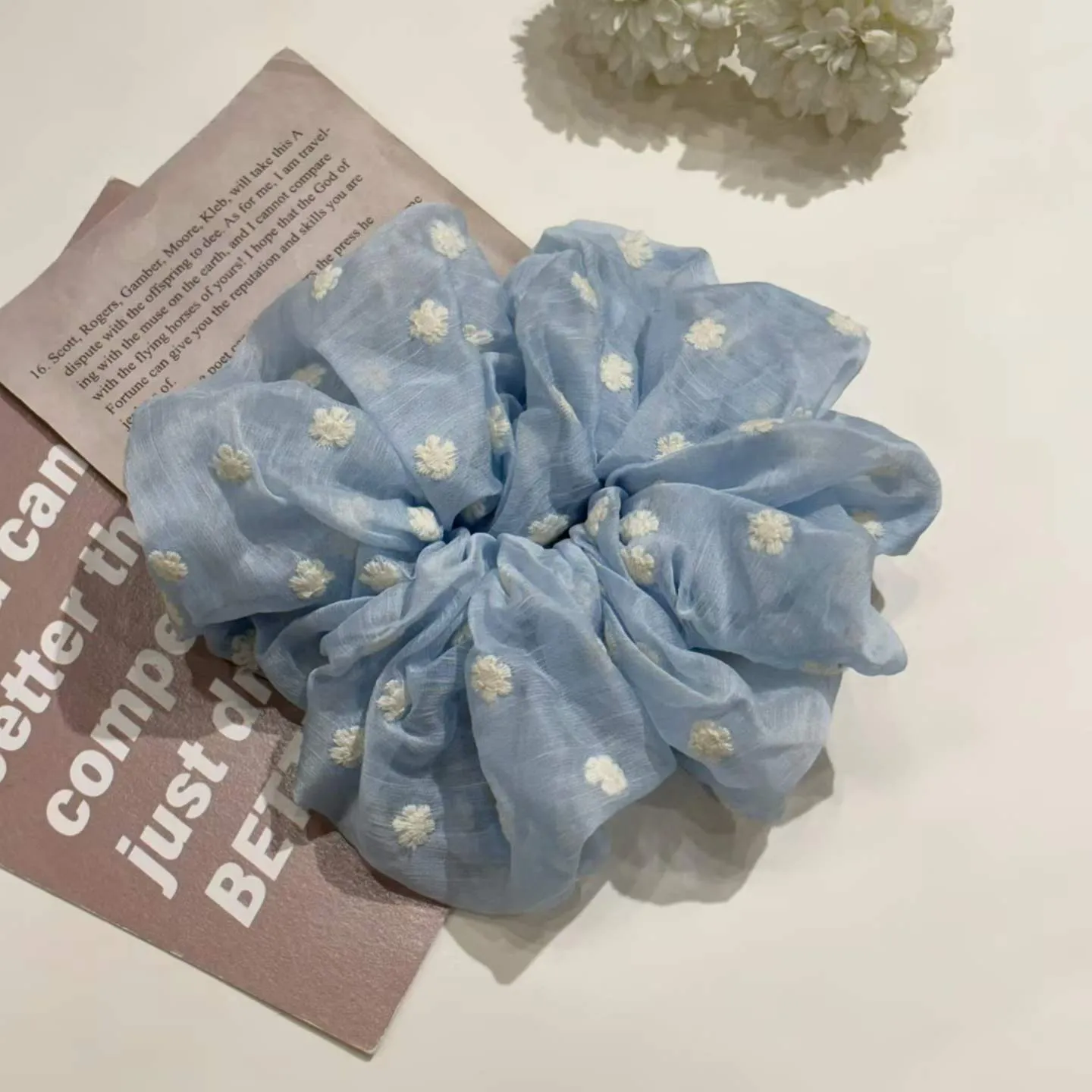 正韓刺繡雛菊大腸圈