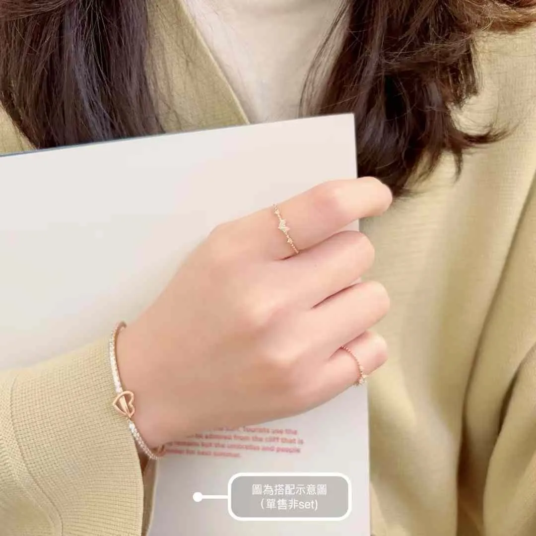 直播爆款-愛心閃鑽細戒（合金）