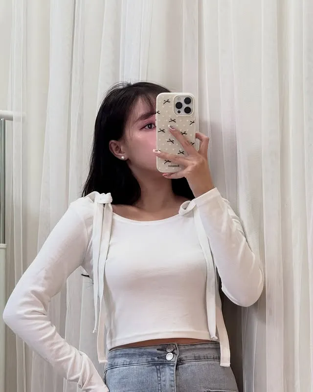 正韓可愛緞帶芭蕾衣