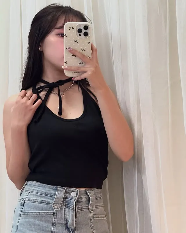 正韓掛脖穿搭背心