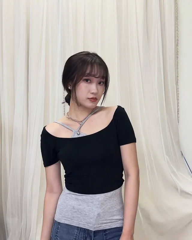 正韓短袖不規則兩件套裝