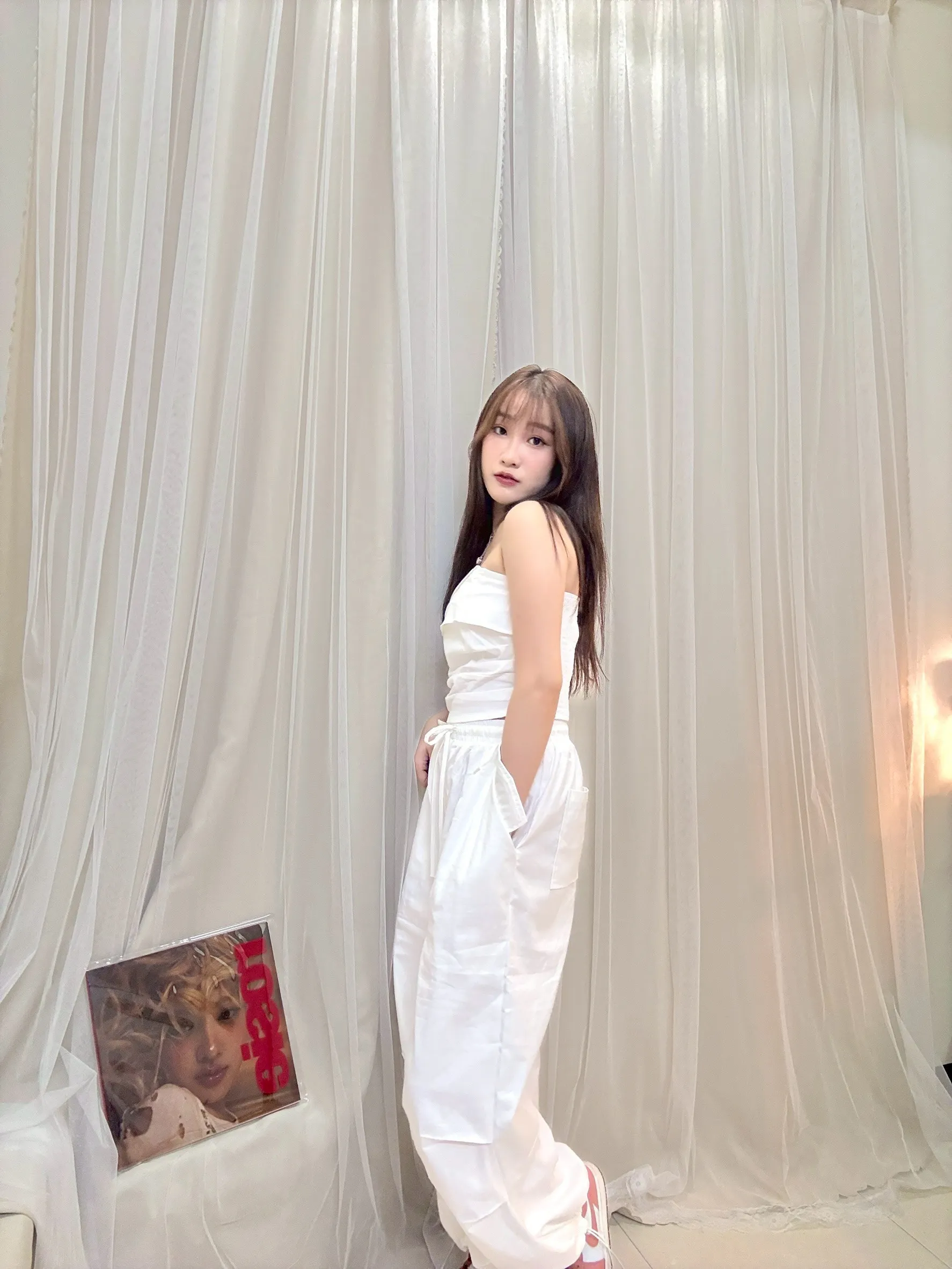 酷炫甜辣風-工裝平口闊腿套裝