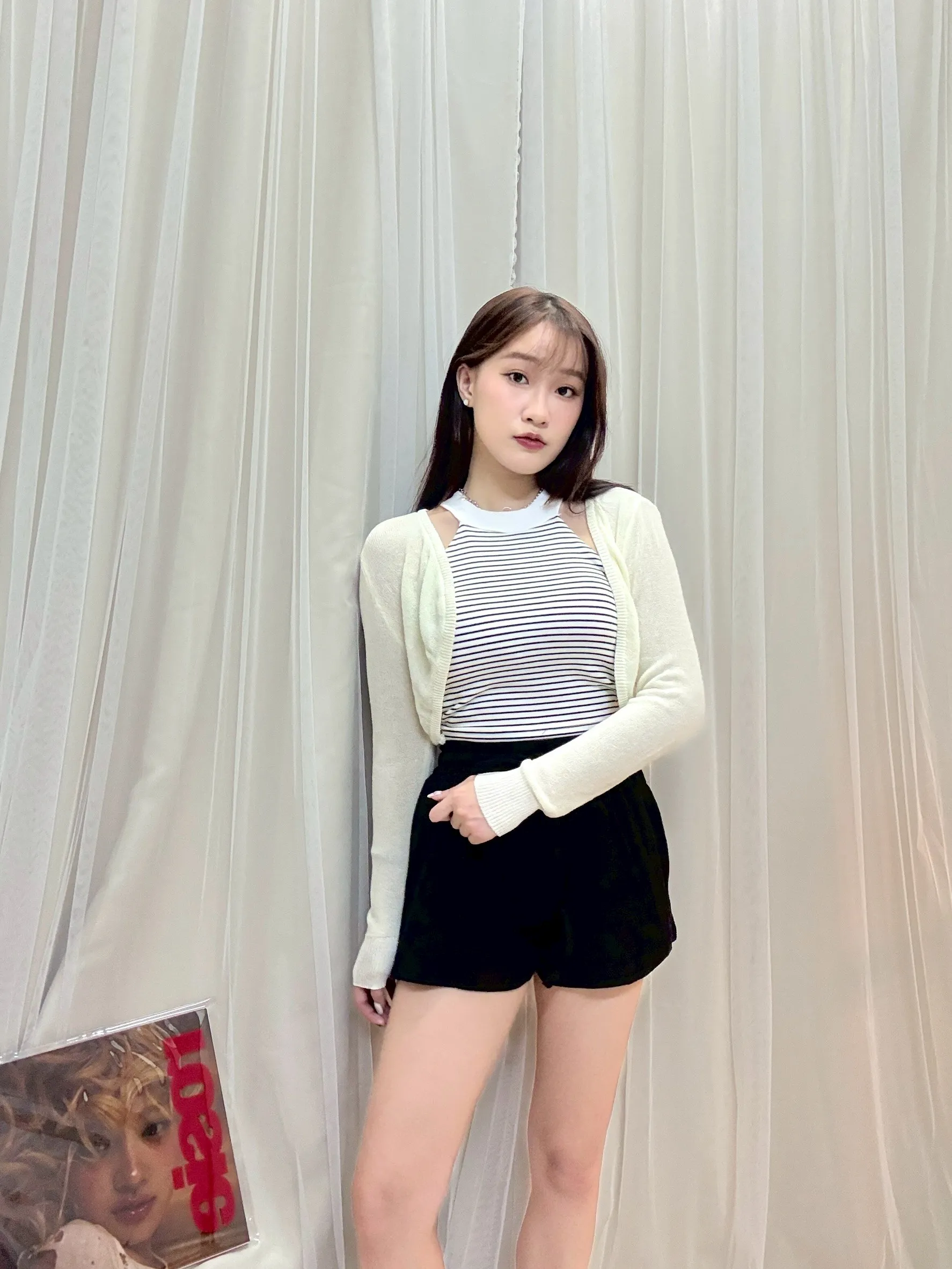 溫柔氣質-顯瘦日常自訂條紋套裝