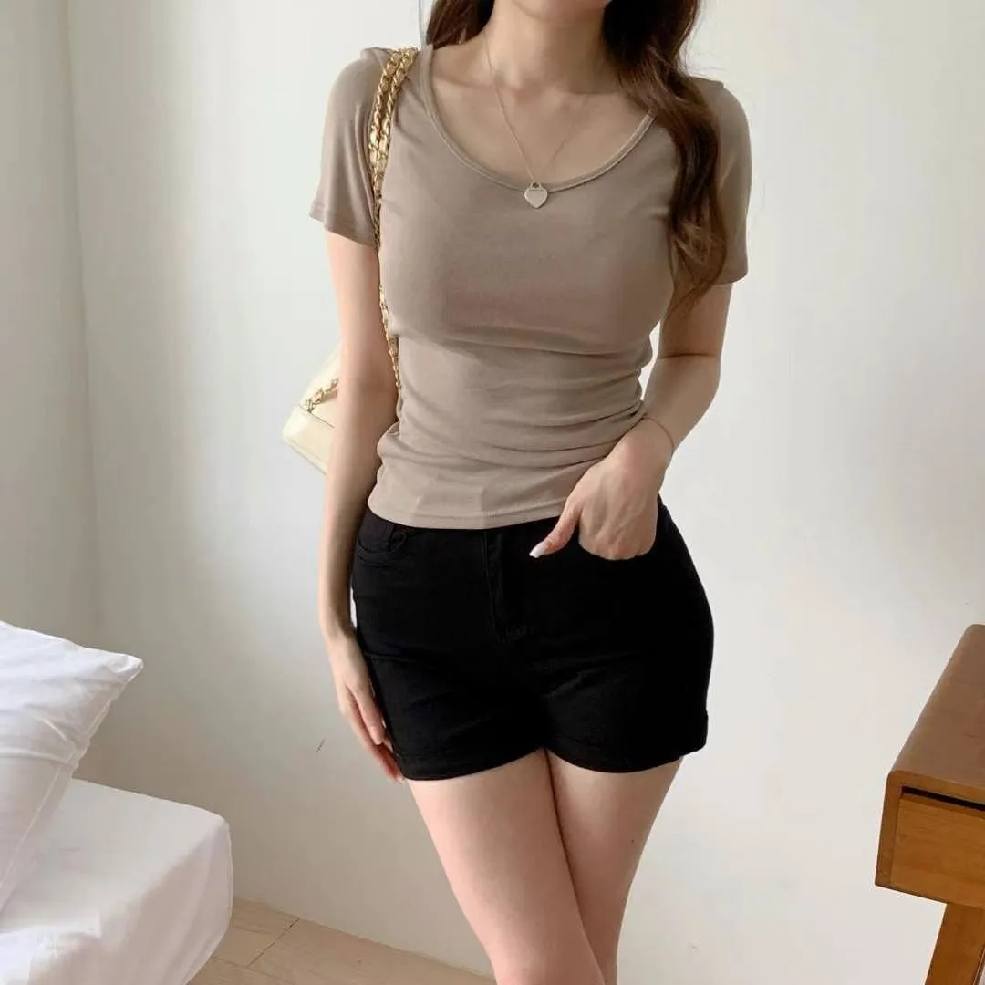 正韓露背顯瘦兩面穿上衣