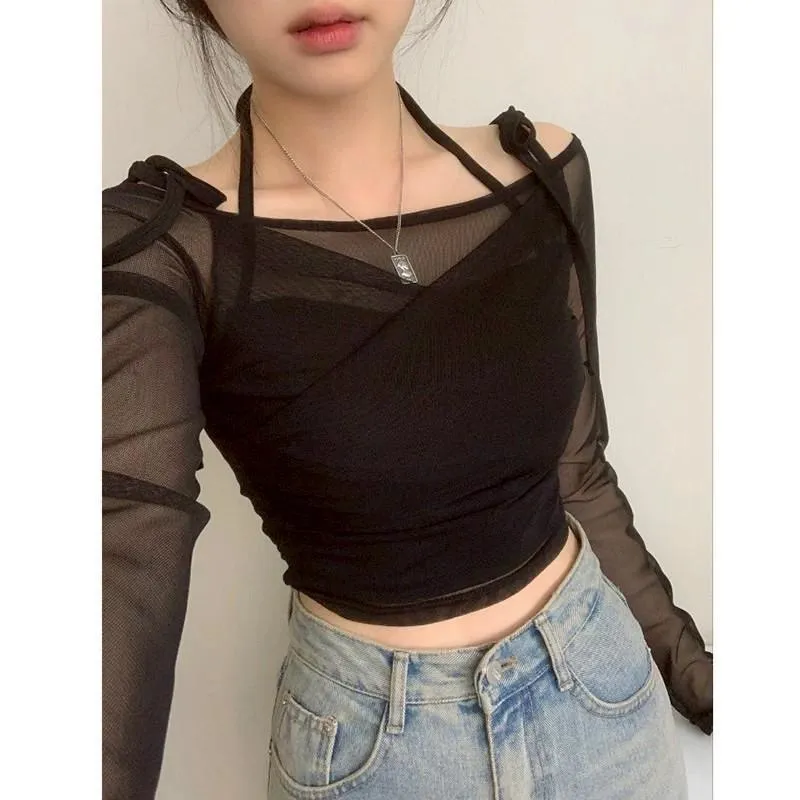 正韓網紗肩帶套裝