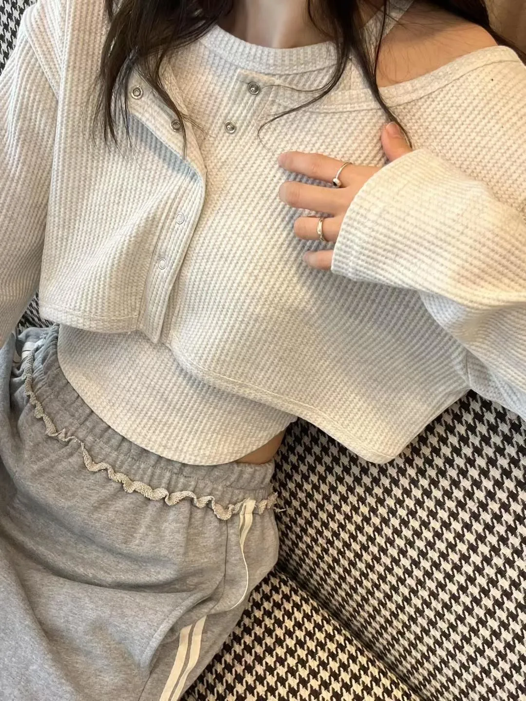 正韓華夫格短板外套