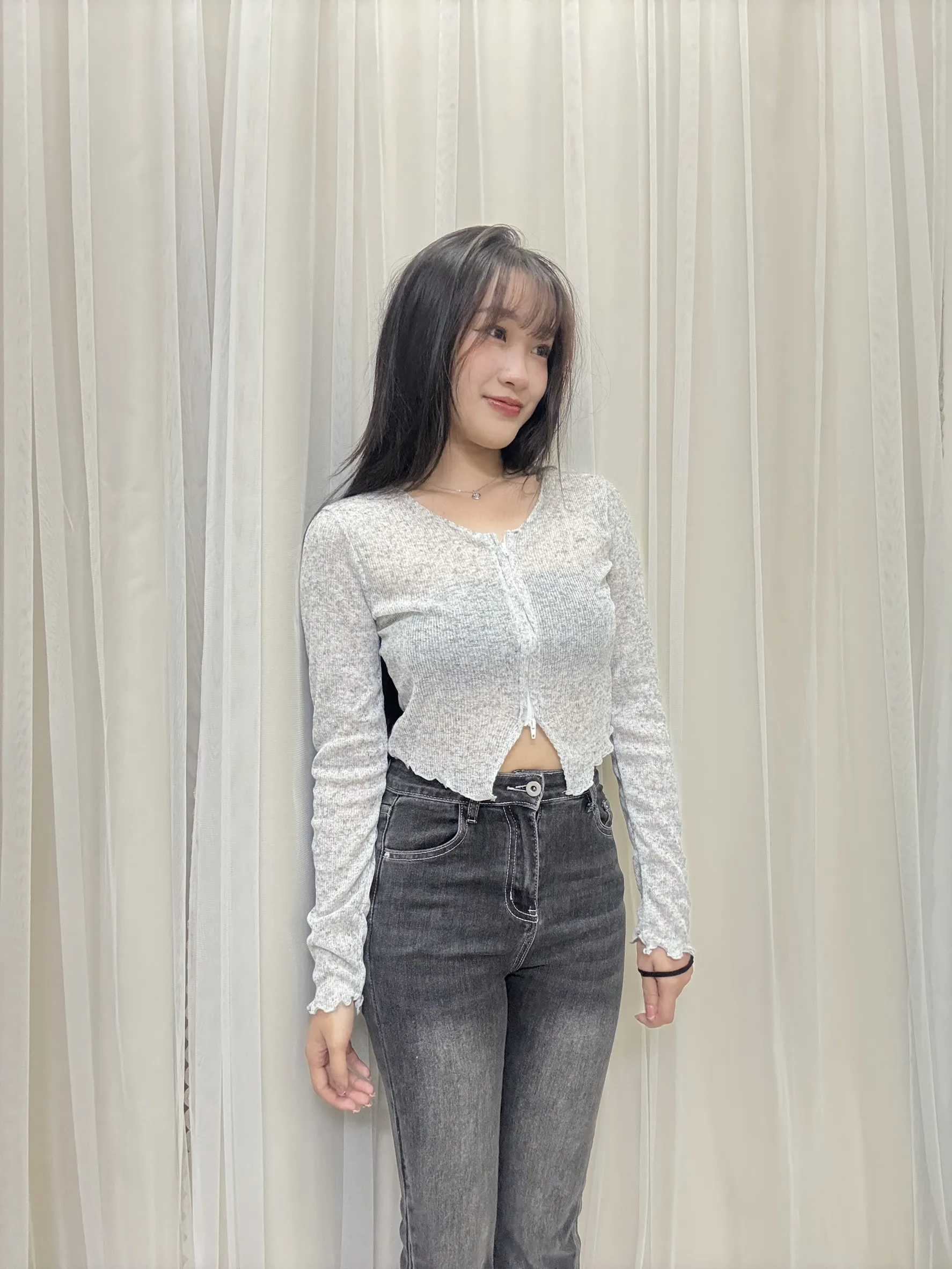 不規則針織開衫小罩衫