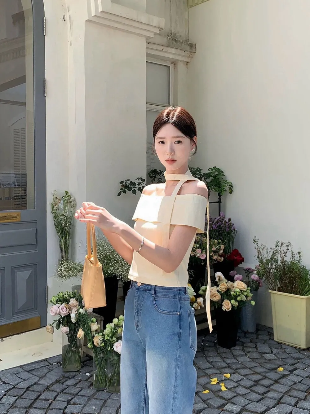 純欲掛脖一字肩