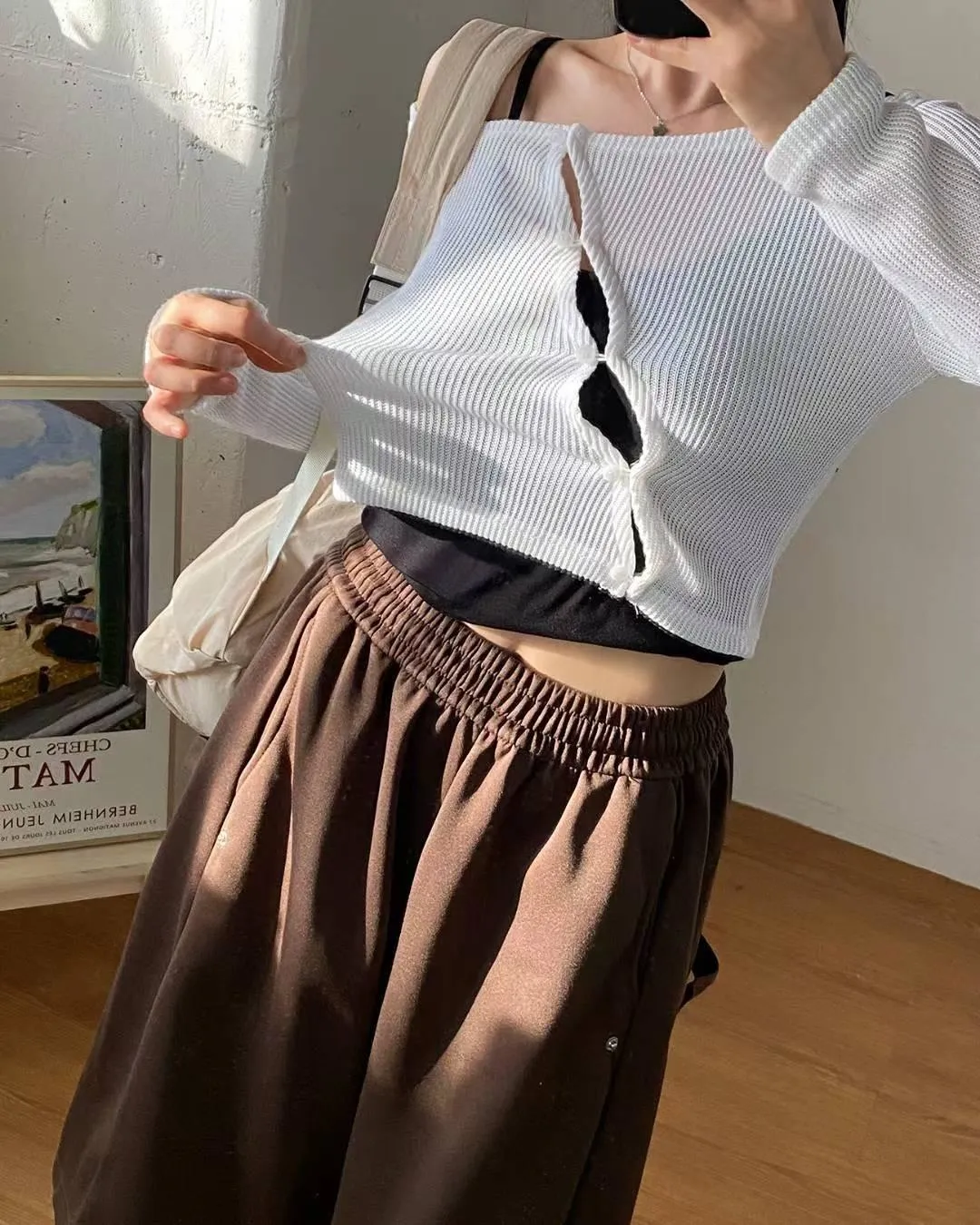 正韓雪莉不規則開衫