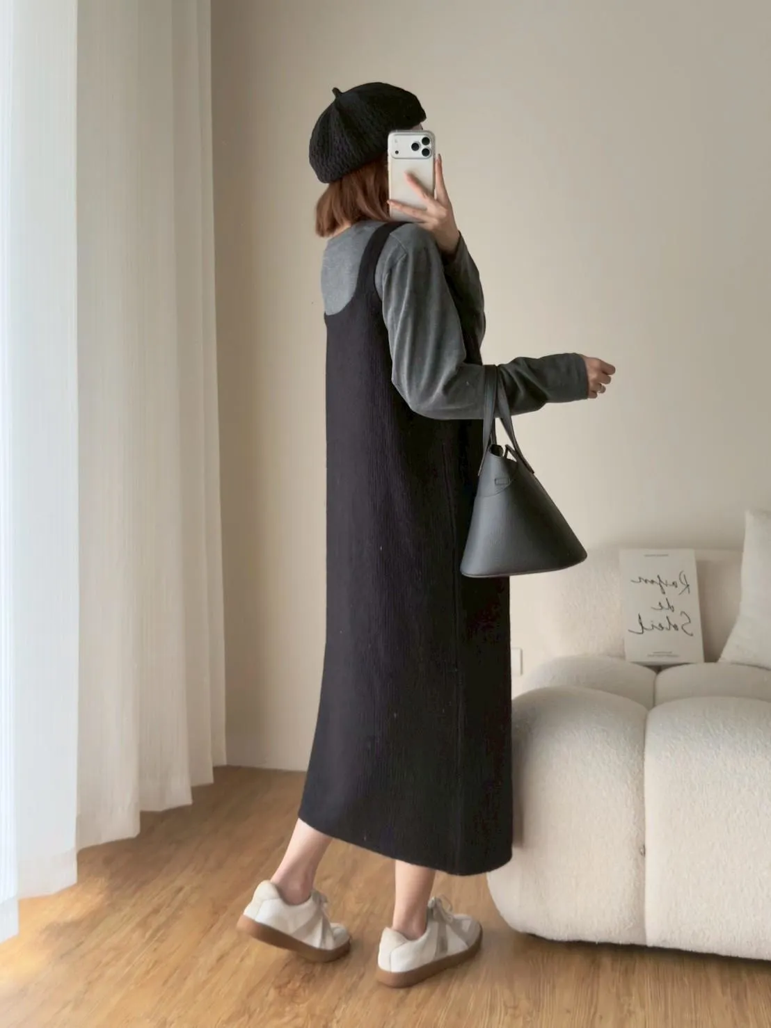 毛料排釦背心長洋