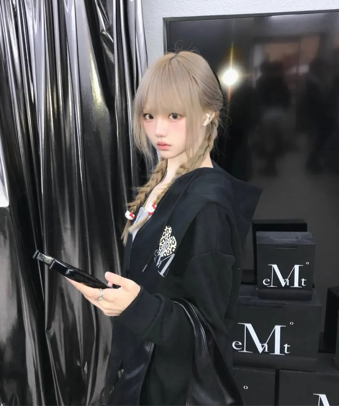 【預購】 MUCENT SUNNIOR LACE V-NECK LONG SLEEVE T 豹紋 愛心 連帽外套