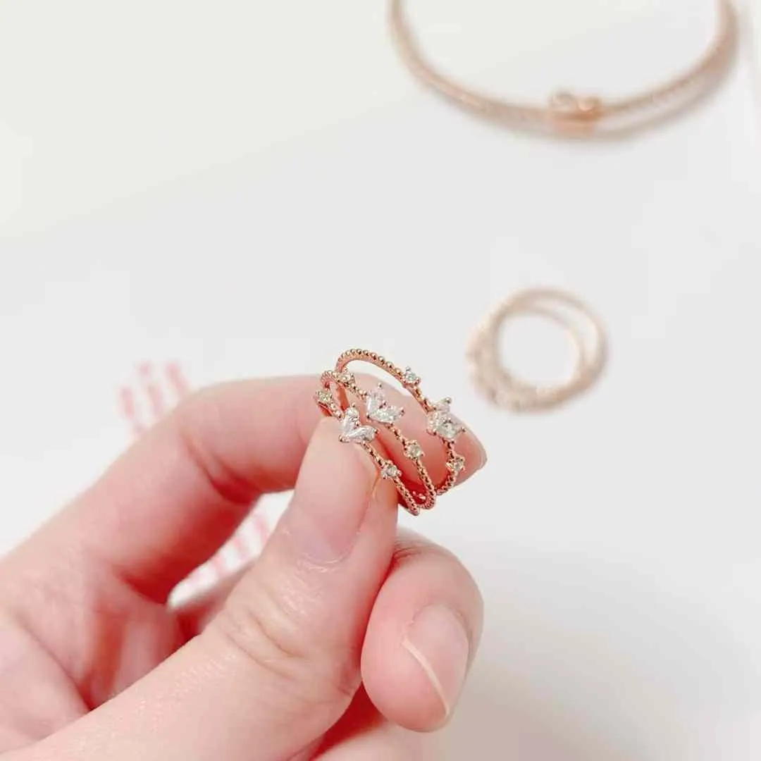 直播爆款-愛心閃鑽細戒（合金）