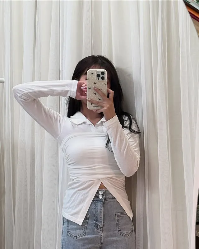 正韓領口上衣襯衫套裝