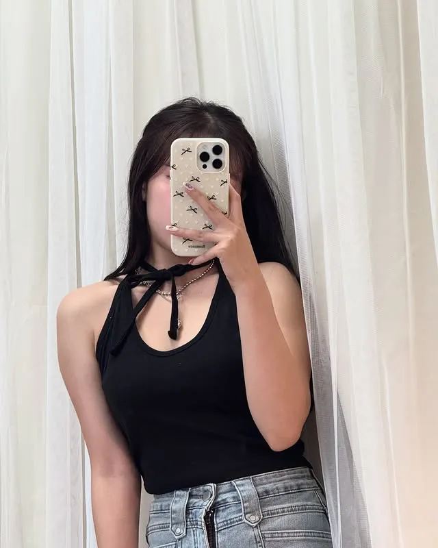 正韓掛脖穿搭背心