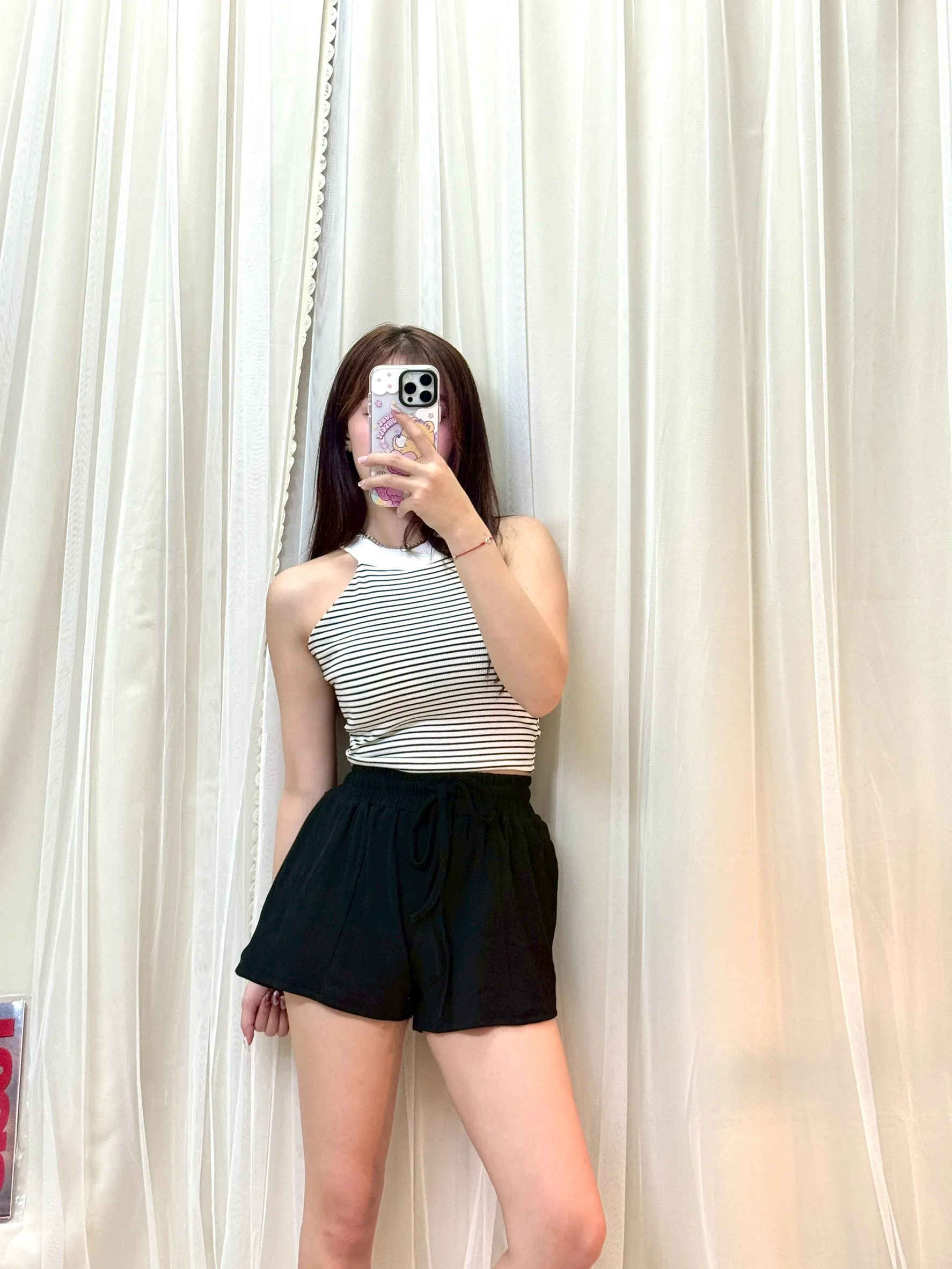 溫柔氣質-顯瘦日常自訂條紋套裝