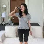 正韓連帽蛋糕尾修身上衣