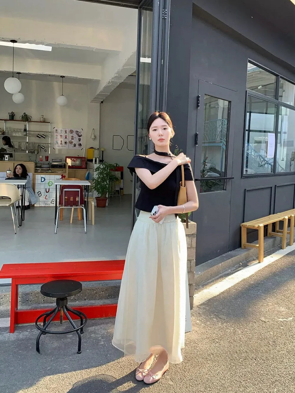 純欲掛脖一字肩