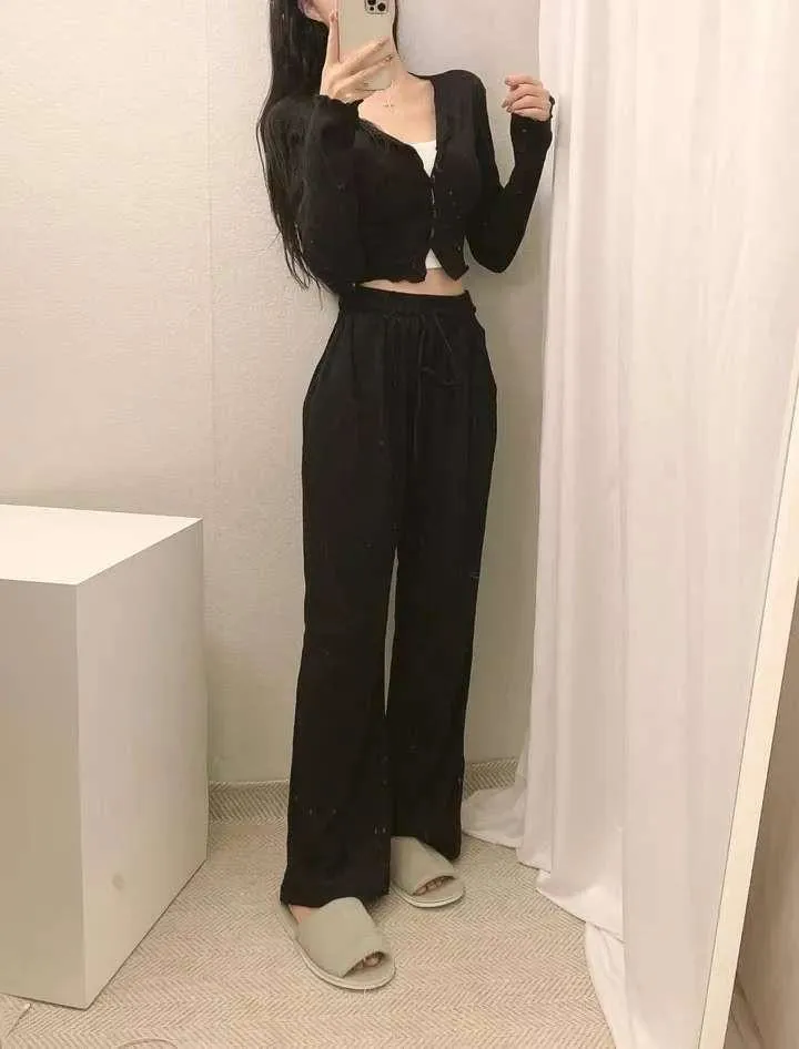 正韓木耳邊休閒兩件套裝