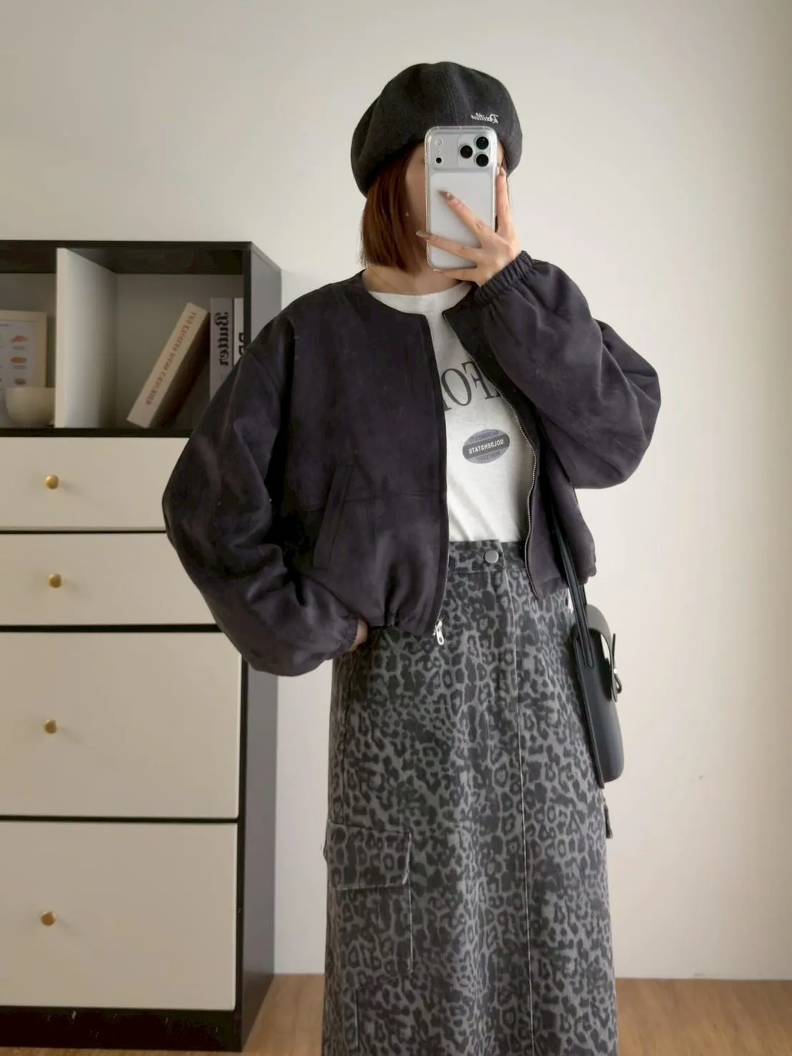 圓領麂皮絨外套