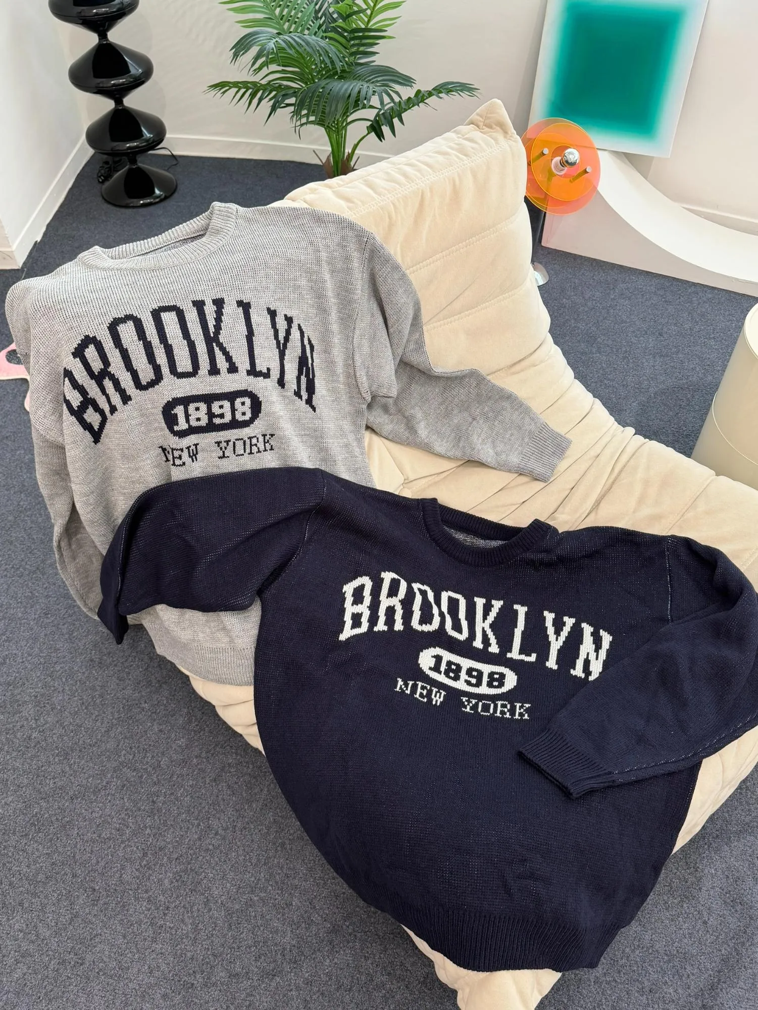 正韓布魯克林針織寬鬆衫