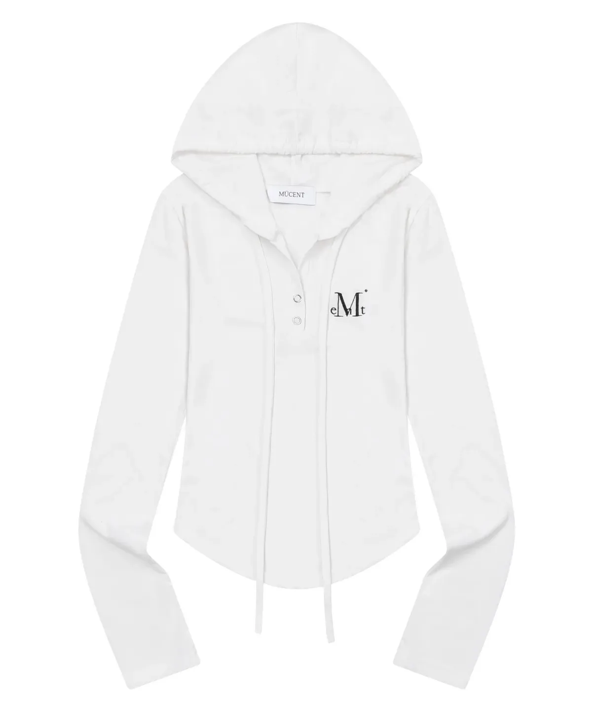 【預購】 MUCENT RUEN SIGNATURE SLIM HOOD T 半開扣 刺繡帽踢