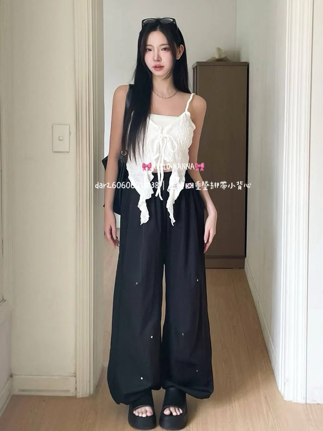 正韓垂墜綁帶小背心