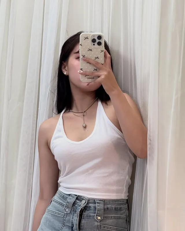 正韓掛脖穿搭背心