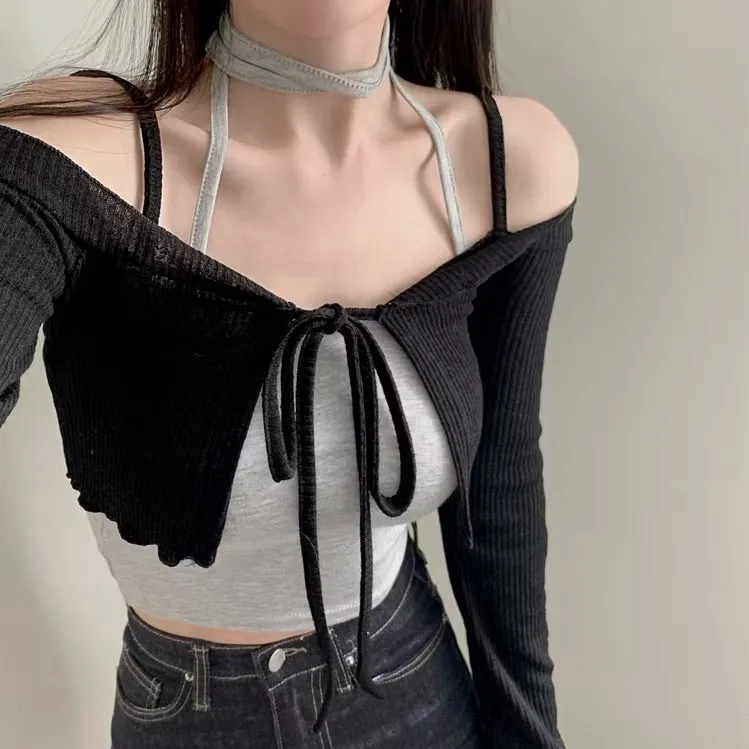 韓妞必備-正韓多穿法綁帶平口背心
