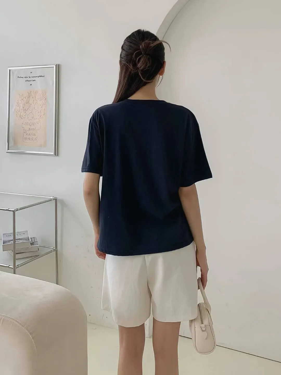 正韓雙愛心蝴蝶結T