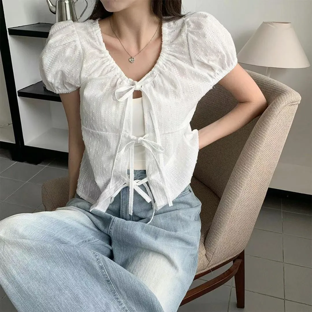 正韓娃娃公主袖綁帶外罩