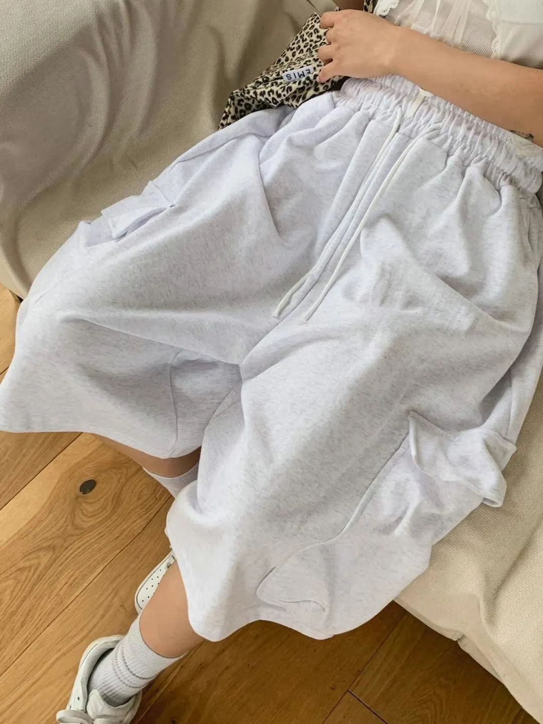 正韓超大版y2k口袋九分褲