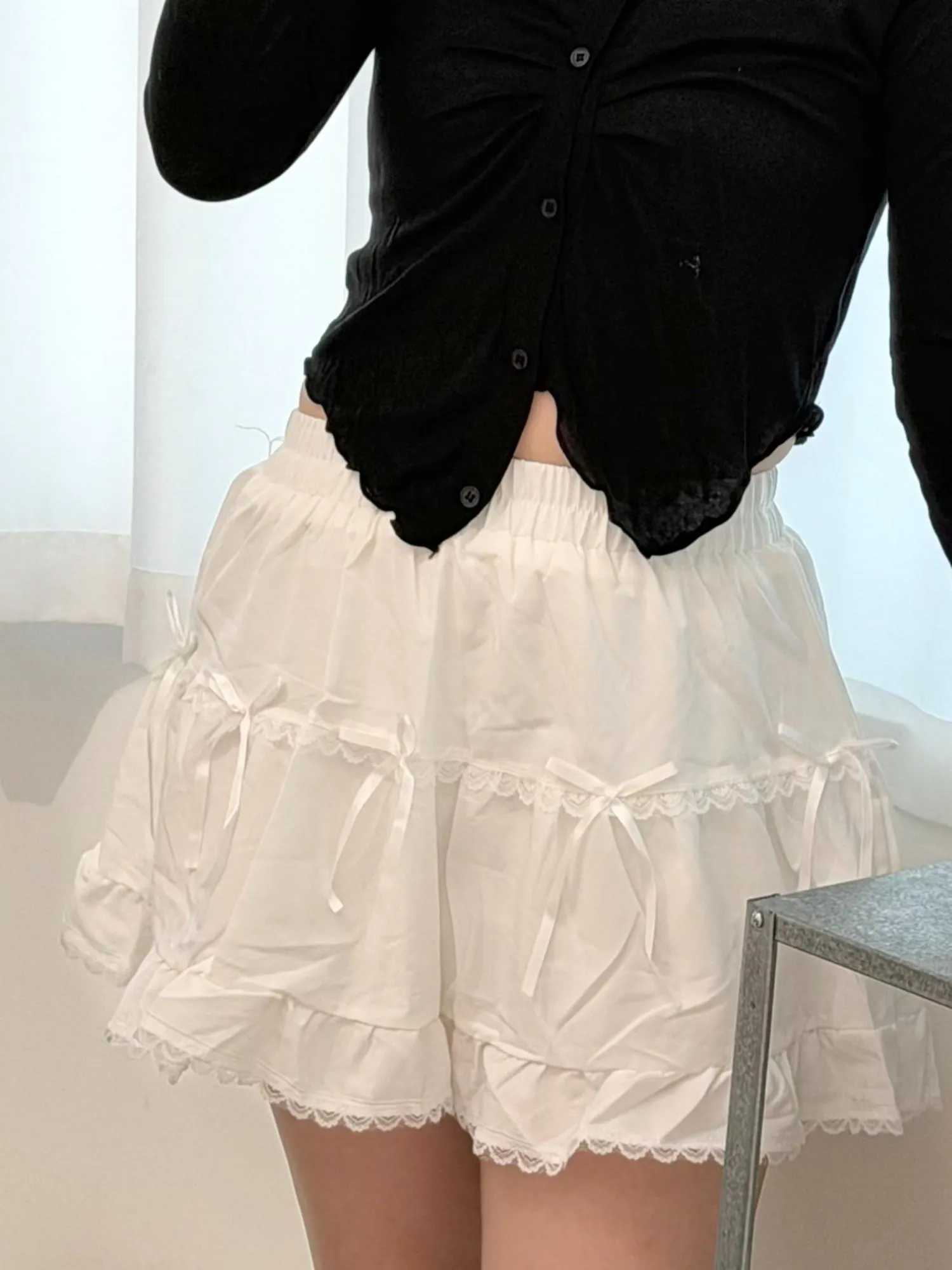 蕾絲顯瘦蛋糕裙