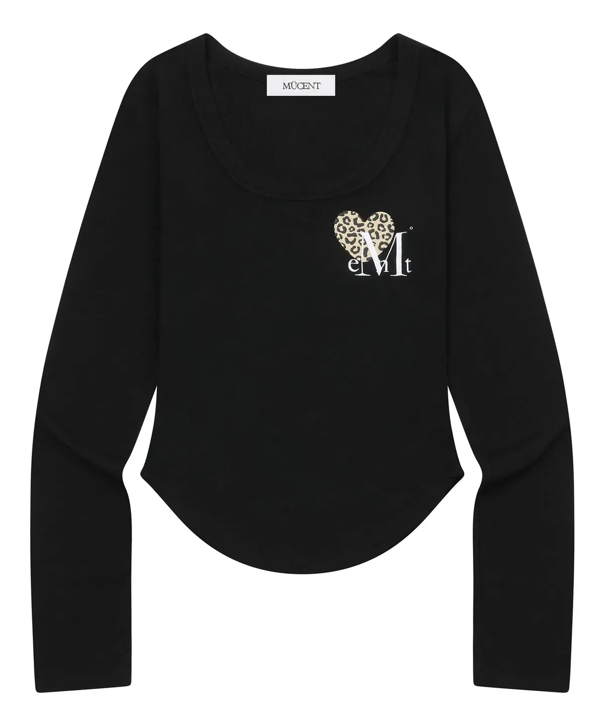 【預購】 MUCENT SUNNIOR LACE V-NECK LONG SLEEVE T 豹紋 愛心 修身上衣
