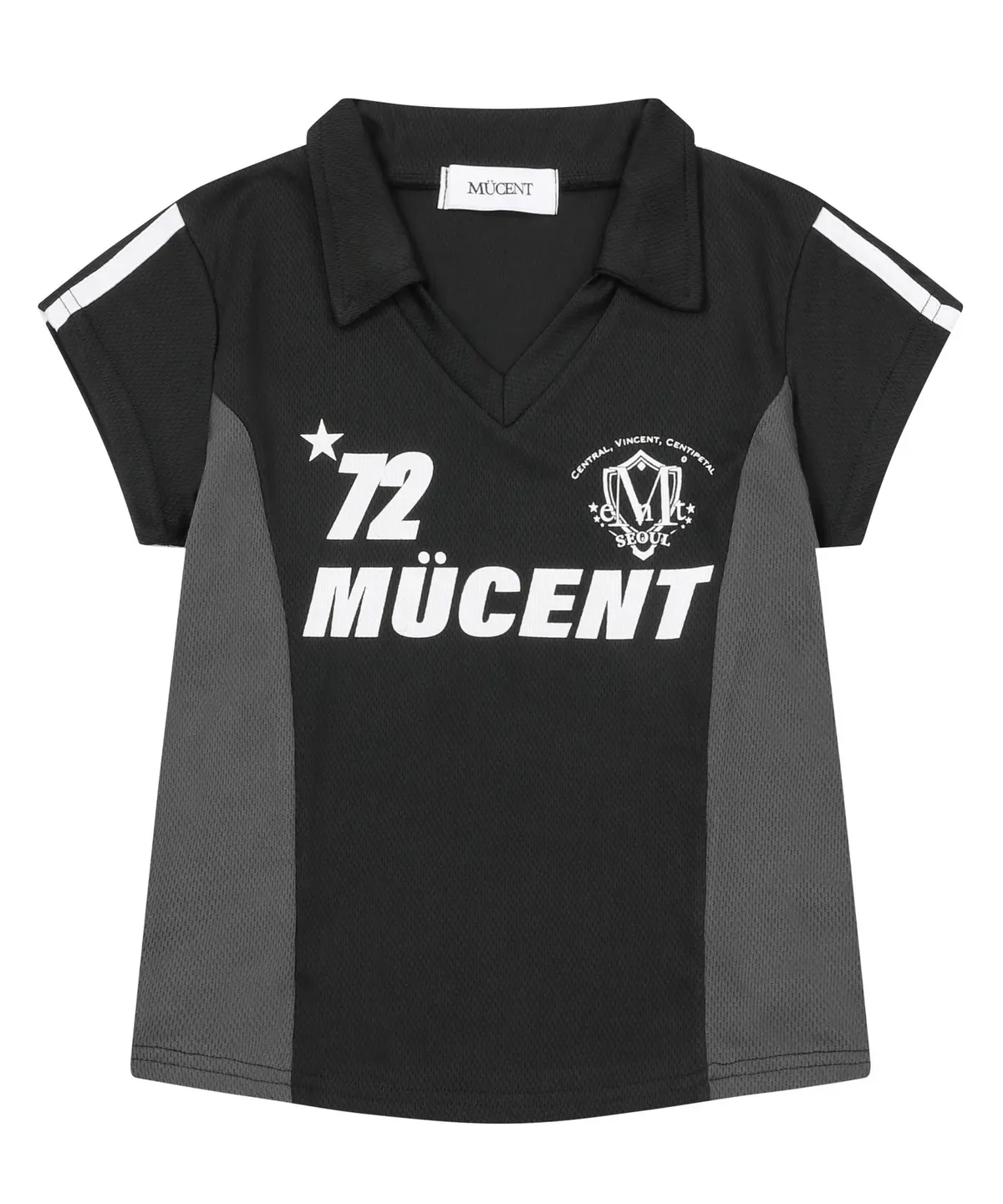 【預購】 MUCENTAMANE PUNCHING EYELET RAGLAN HALF HOOD T 美式 Ｖ領 透氣上衣