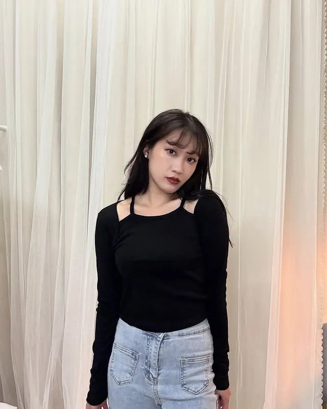 正韓愛麗絲掛脖假兩件上衣