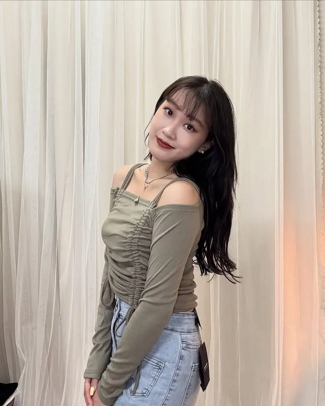 正韓浪漫褶皺肩帶芭蕾衣