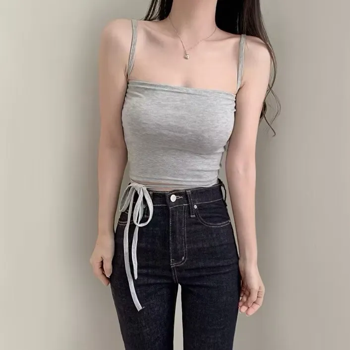 韓妞必備-正韓多穿法綁帶平口背心