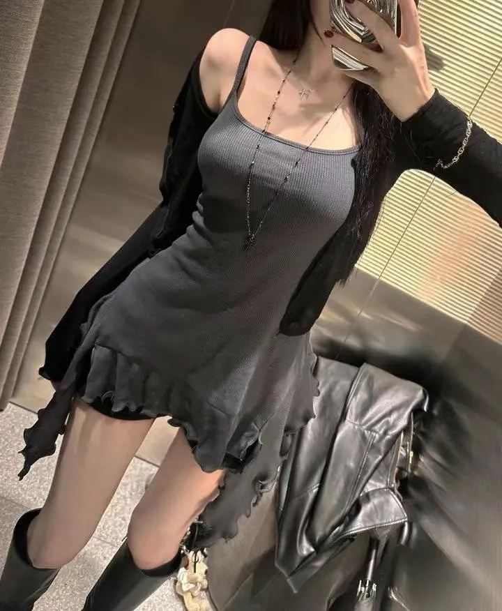 正韓包臀尾裙y2k短洋