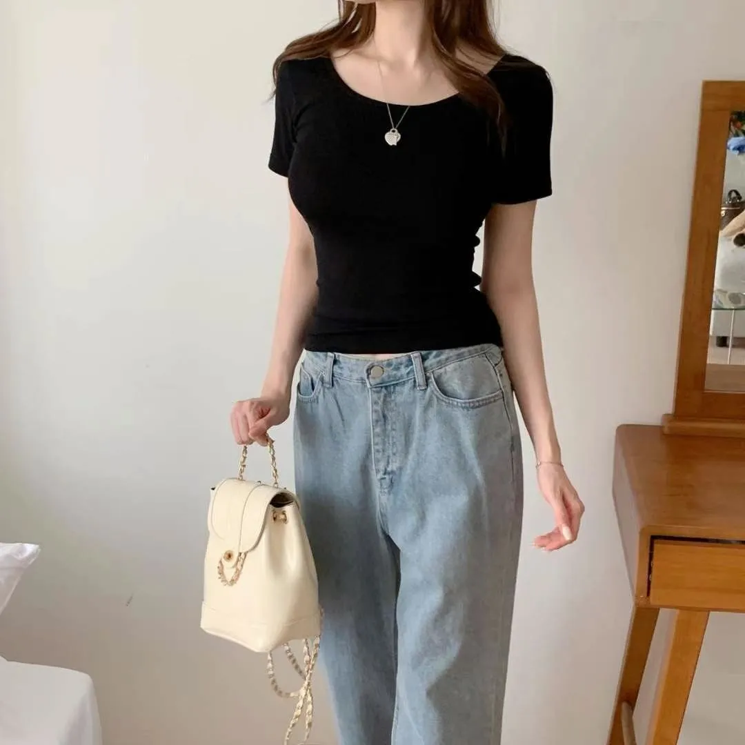 正韓露背顯瘦兩面穿上衣