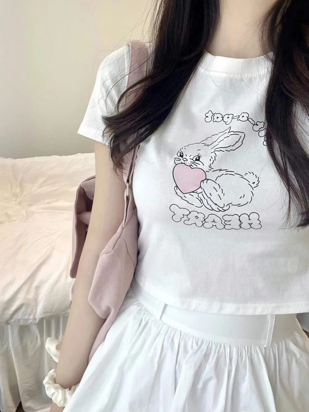 正韓 邦尼兔彈力不透上衣