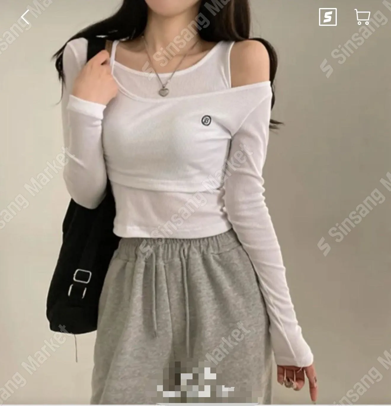 正韓兩件式不規則疊搭套裝