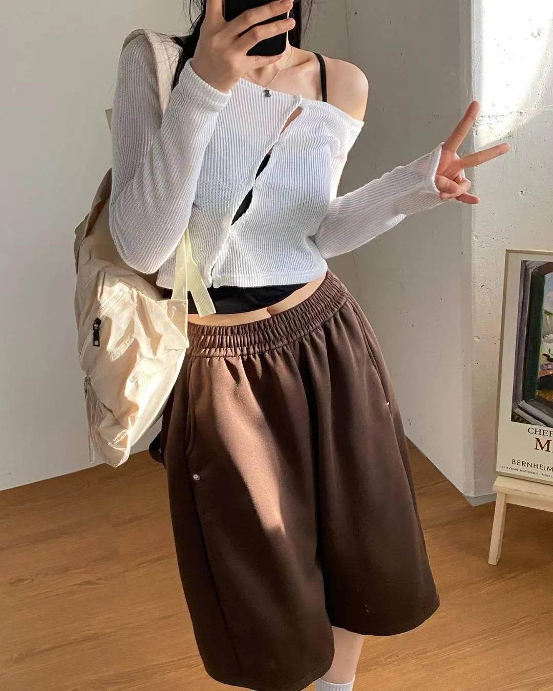 正韓雪莉不規則開衫