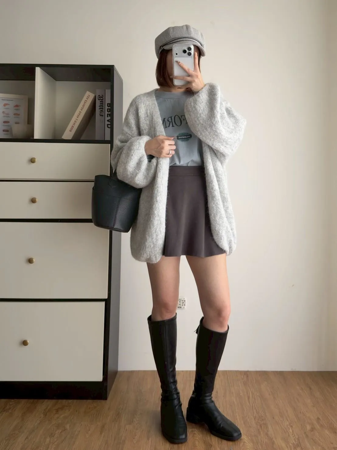 奶糯馬海毛泡袖罩衫外套