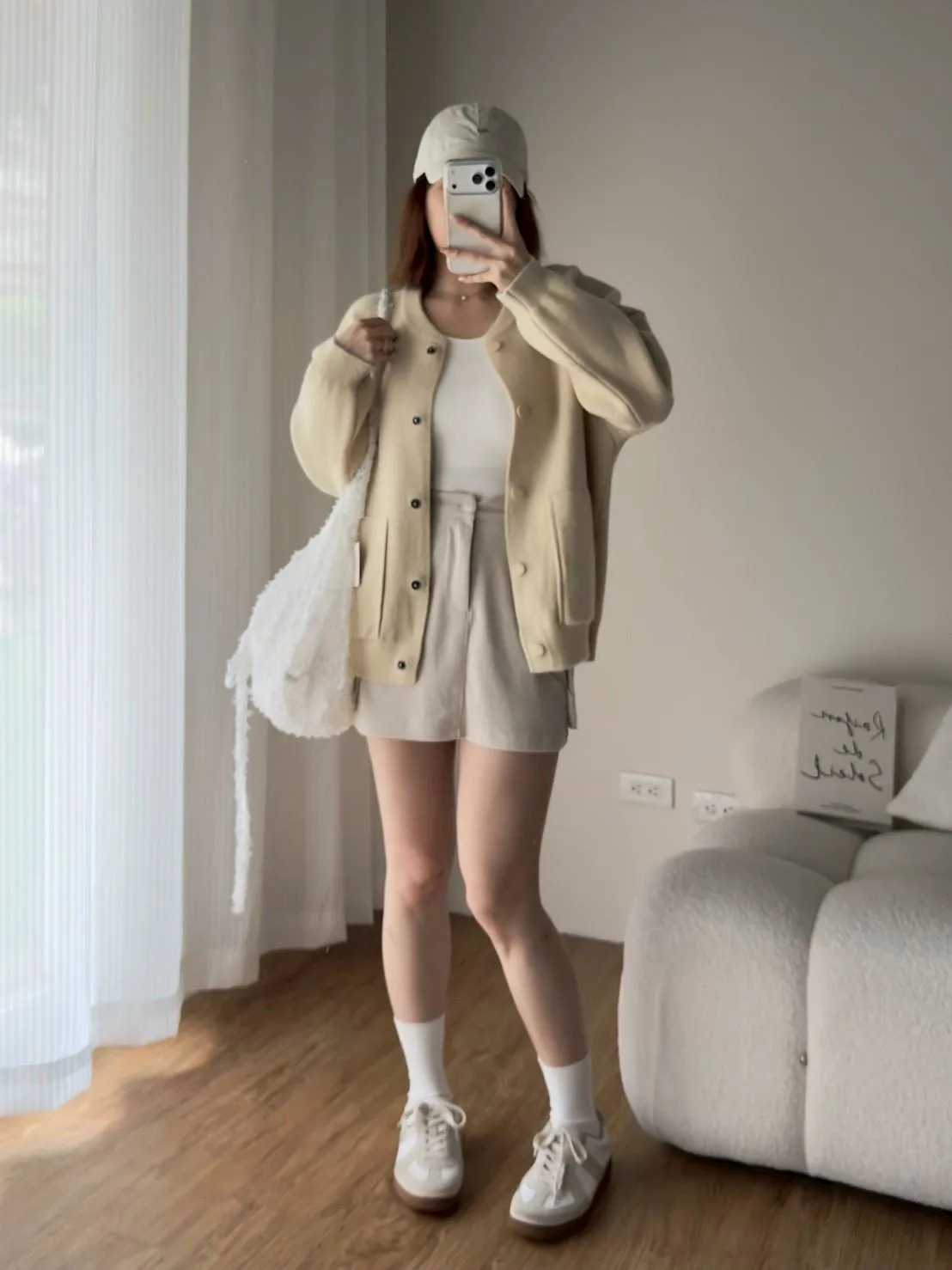 韓 毛衣料棒球外套