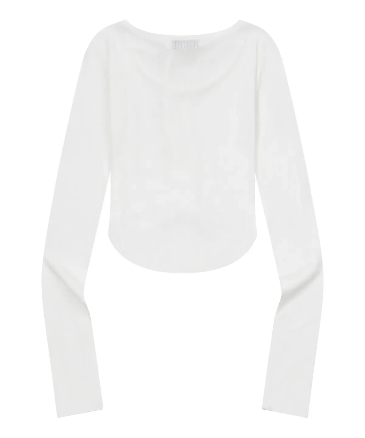 【預購】 MUCENT VERION STRAP RIBBON LONG SLEEVE T 繞脖 綁脖 下圓弧修身上衣