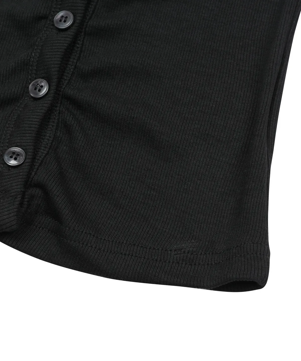 【預購】 MUCENT MERA HALTER NECK CROP SLEEVELESS 前抓皺  排扣 掛脖背心