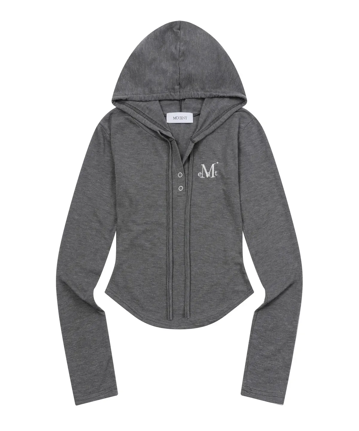 【預購】 MUCENT RUEN SIGNATURE SLIM HOOD T 半開扣 刺繡帽踢